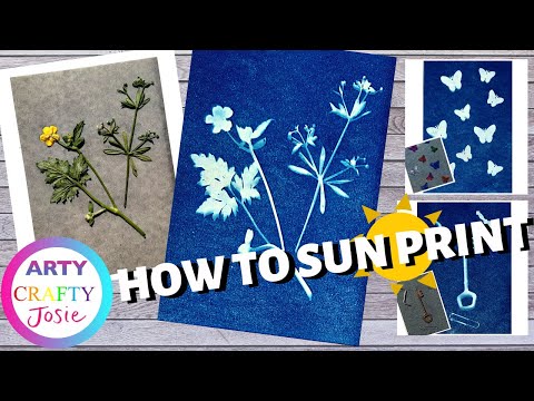 How to make a sun print using special paper || How to make a cyanotype || Easy craft