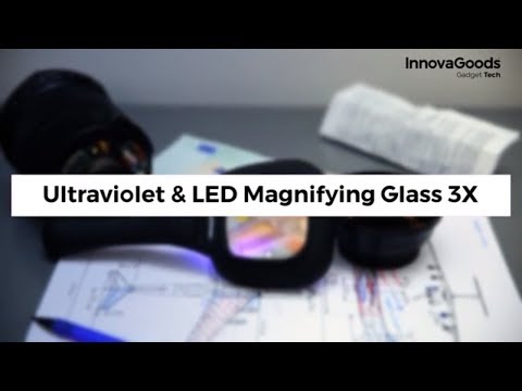 InnovaGoods Gadget Tech Ultraviolet &amp; LED Magnifying Glass 3X