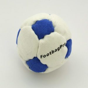 14 paneelin Footbag Pro pallo-Sinivalkoinen